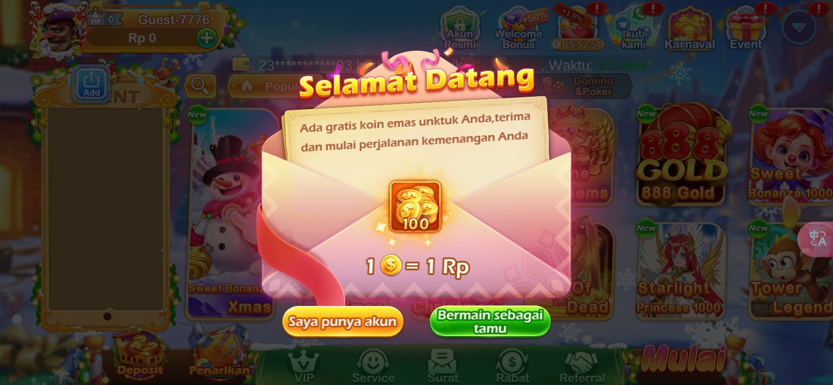 Dapatkan koin emas gratis di K3K3 Apk 4 J 5589 I untuk pengguna baru.